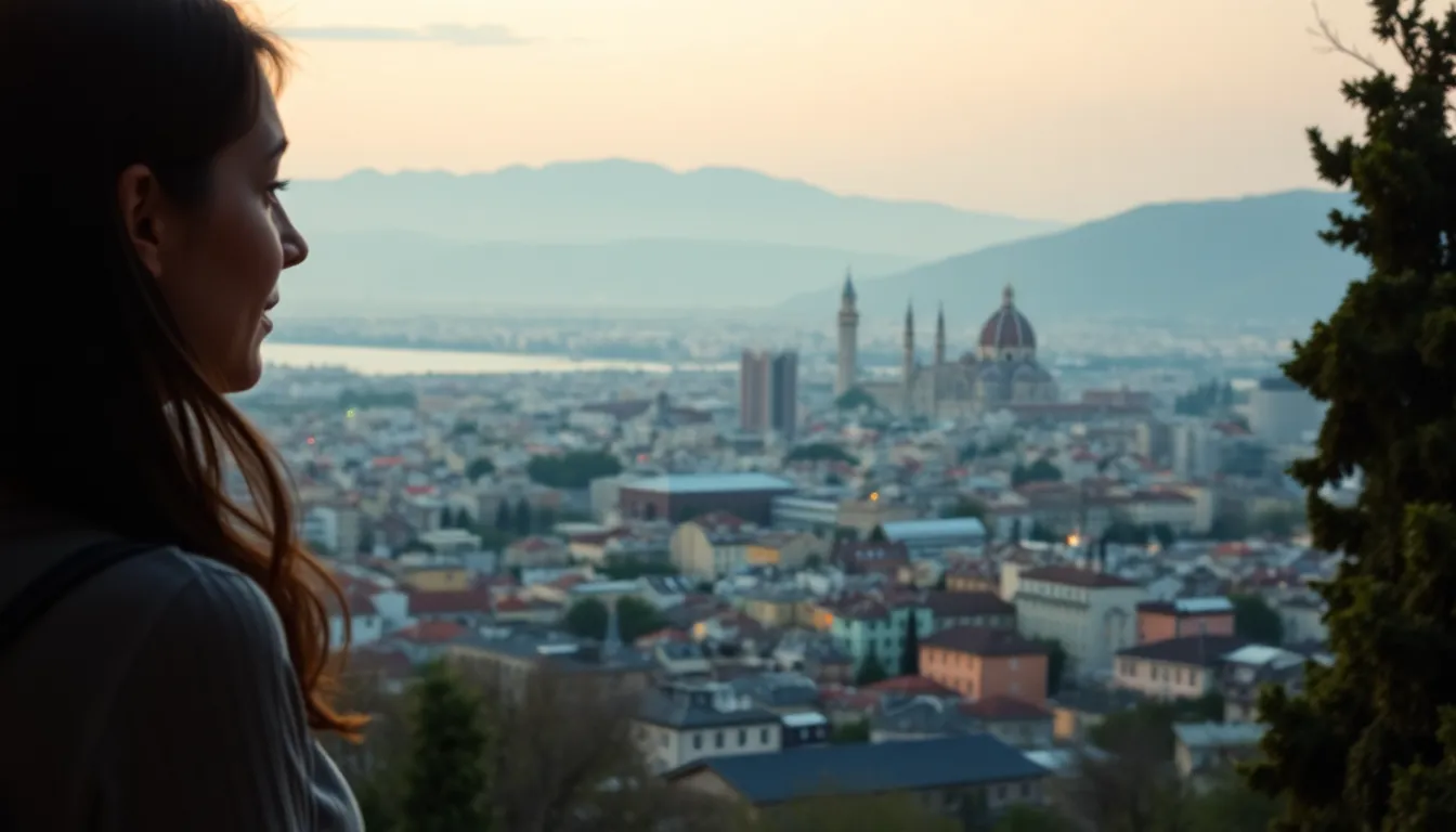바다를 배경으로 아름다운 풍경 사진
