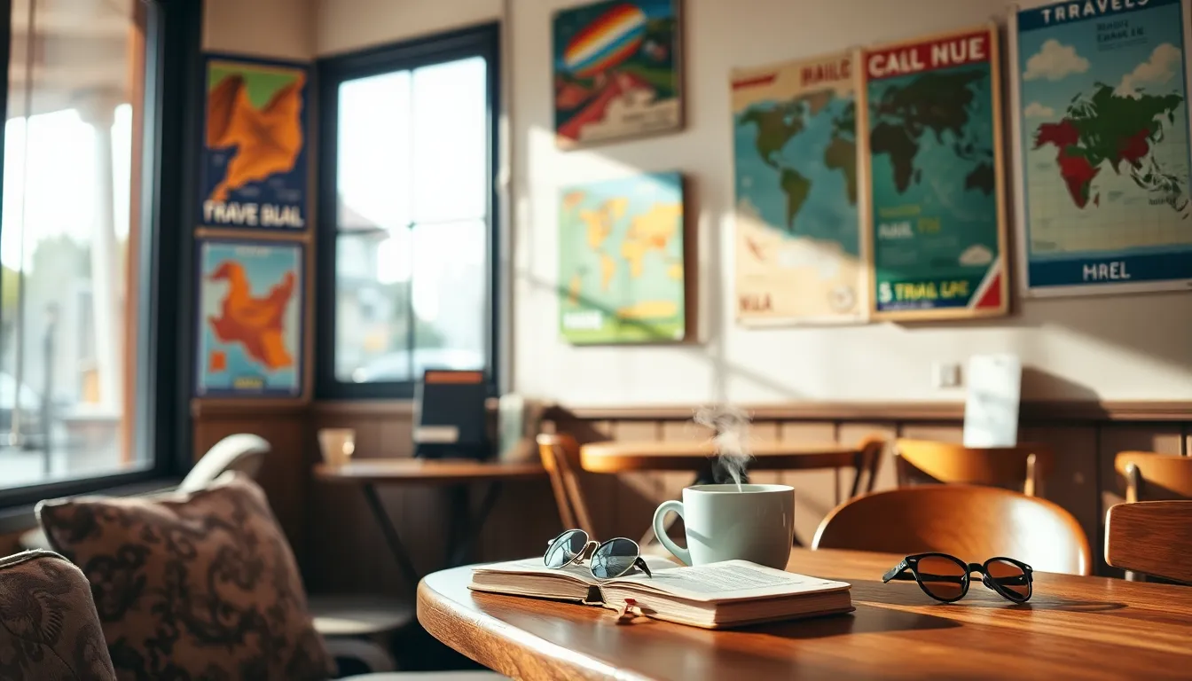 비행기 창밖 풍경을 바라보며 여행을 상상하는 모습