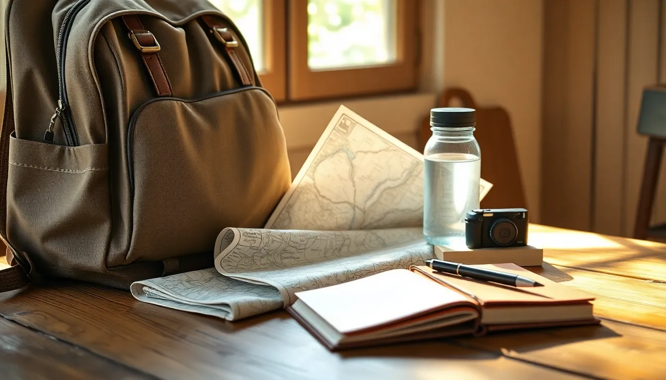 배낭을 멘 여행자가 유럽 도시의 아름다운 거리를 걷는 모습