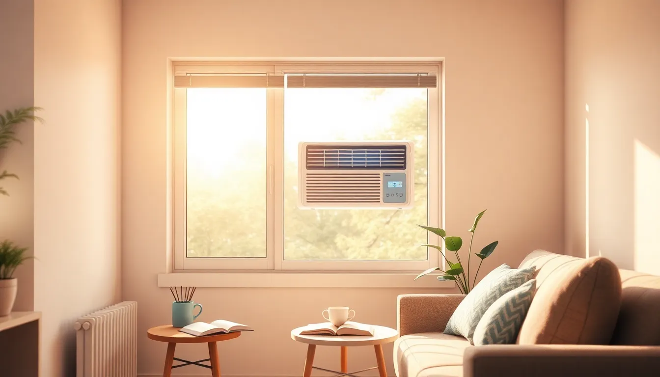 에어컨 리모컨과 시원한 실내 모습