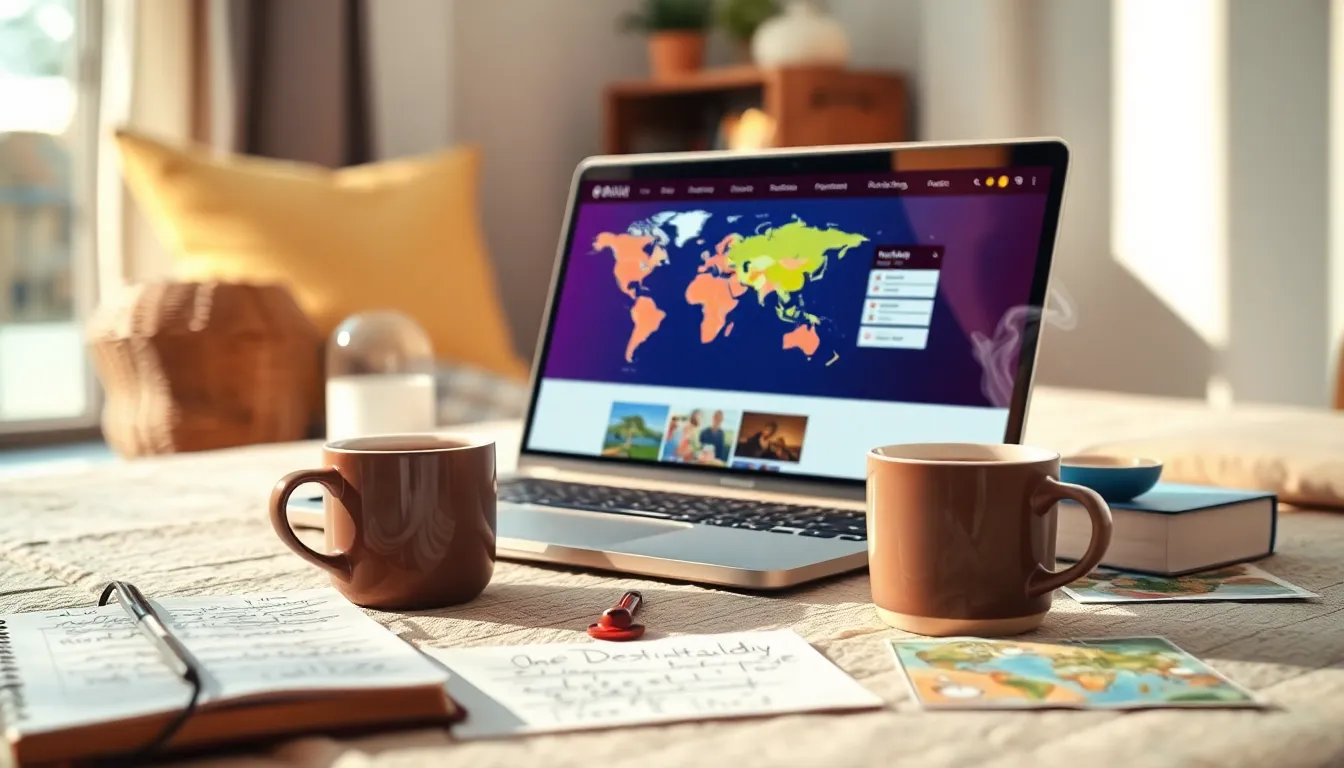 여행 일정을 계획하는 모습