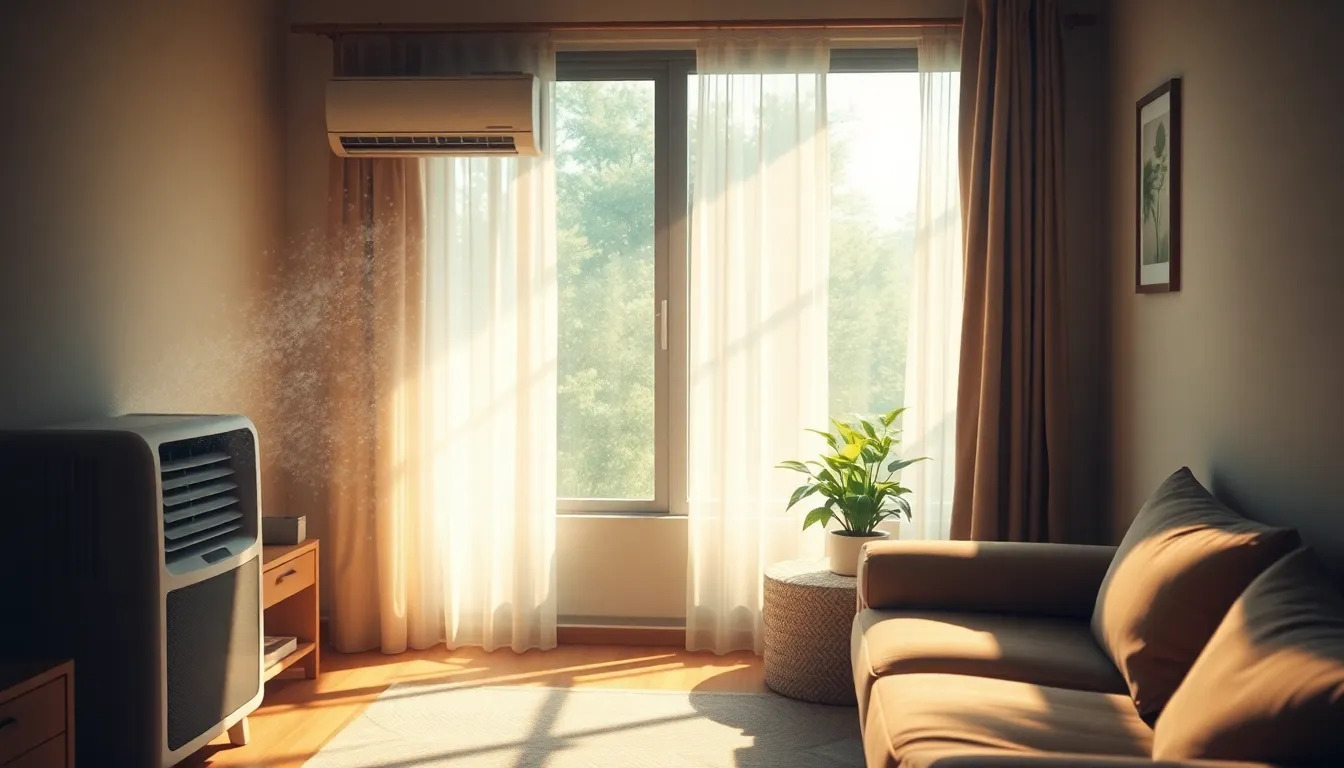 10평 원룸에 설치된 깔끔한 벽걸이 에어컨