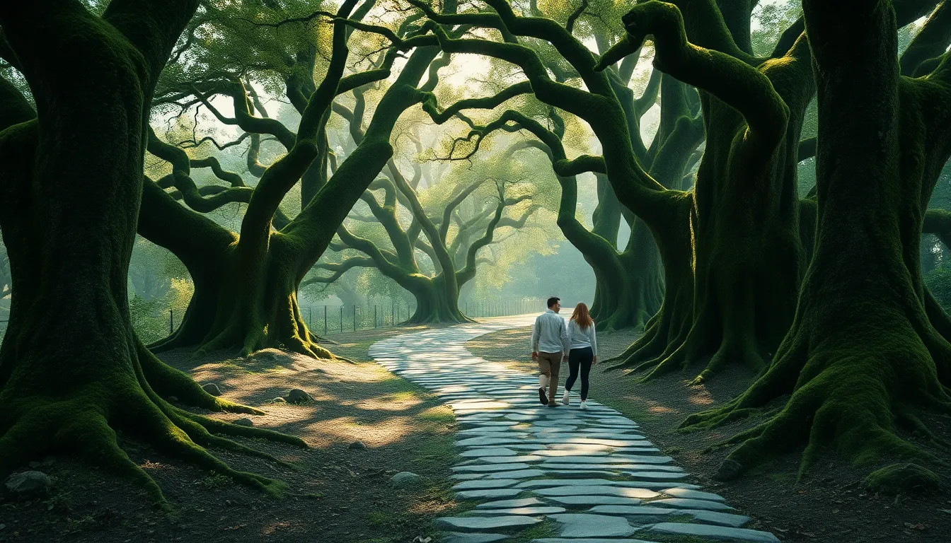 제주도의 푸른 숲길 풍경