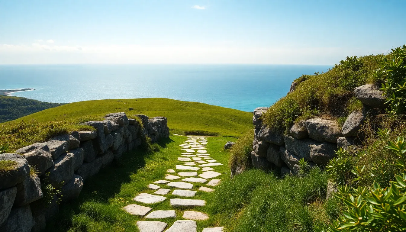 제주 올레길 걷는 사람의 뒷모습