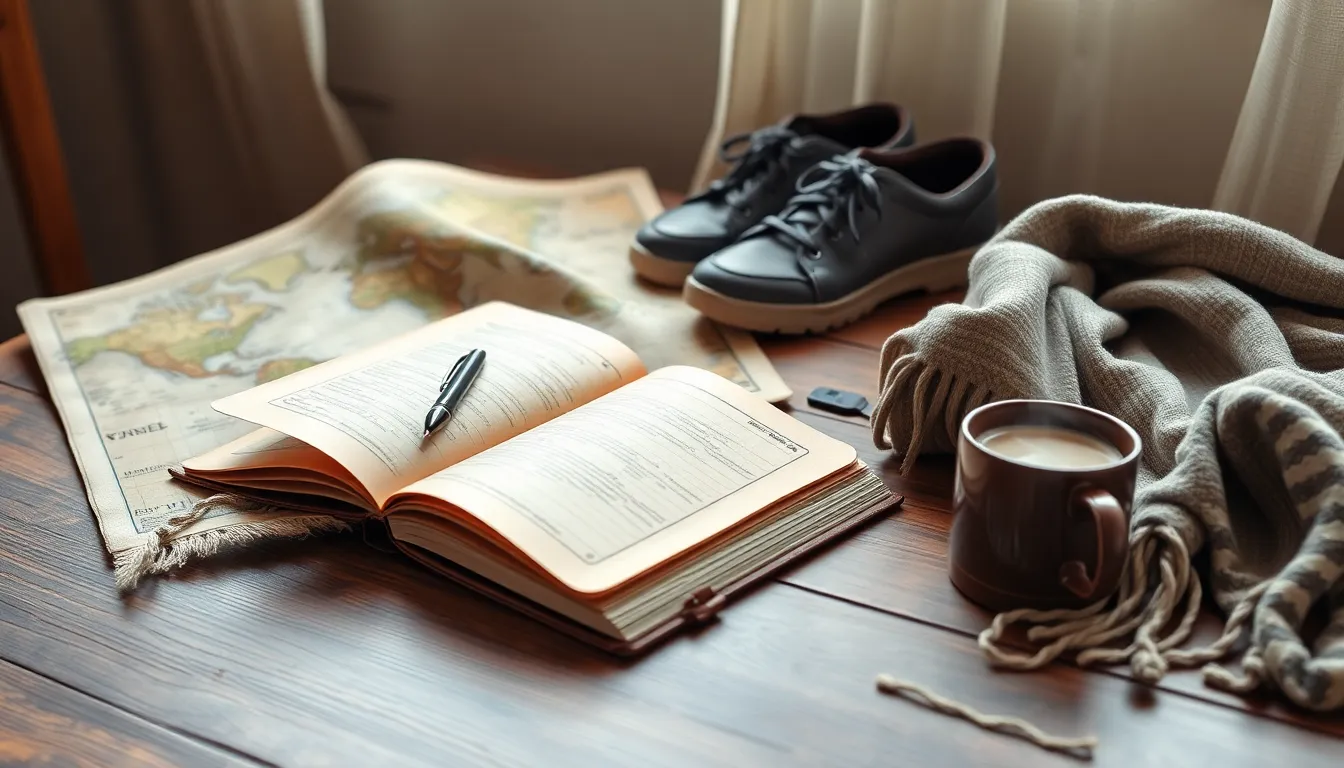 여행 가방과 여러 준비물