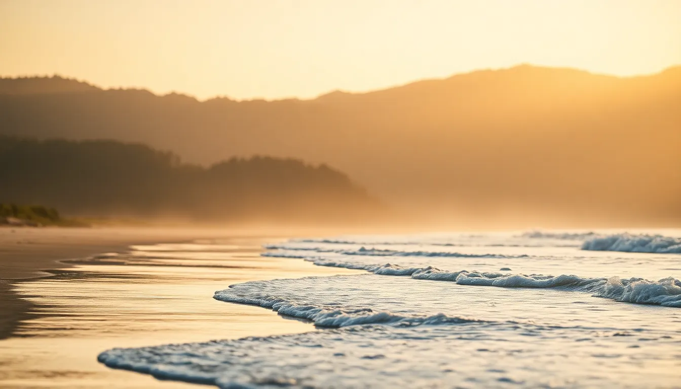 강원도 바다와 산의 아름다운 풍경