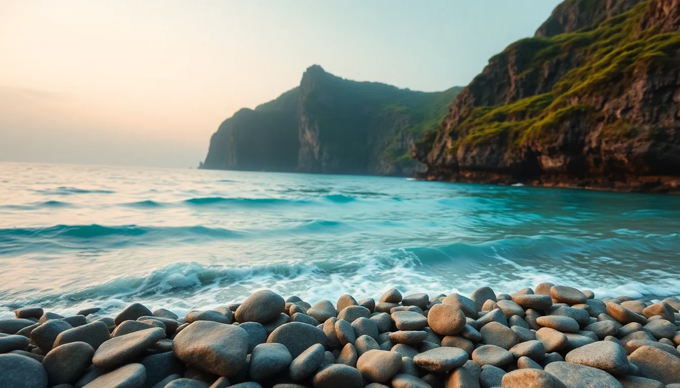 제주도의 푸른 바다와 자연 풍경