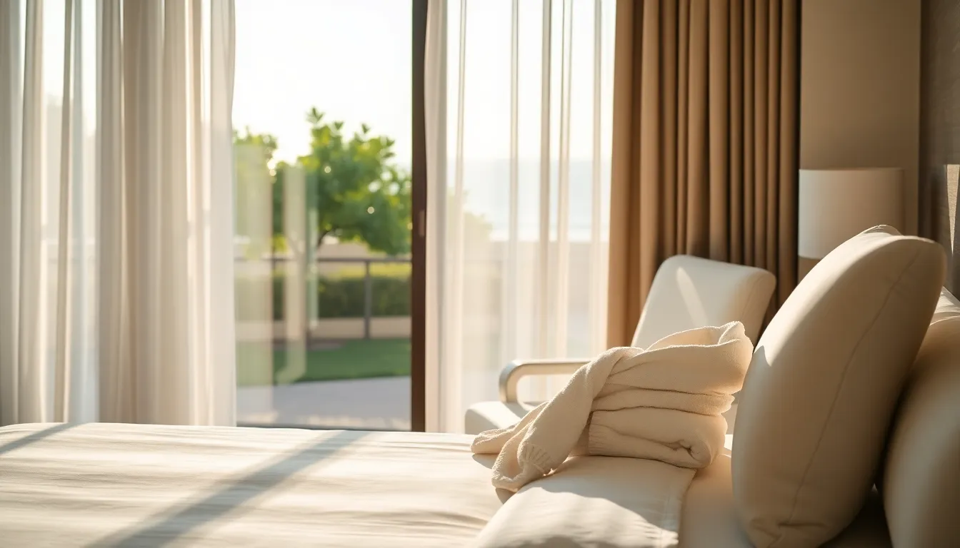 고급스러운 호텔 객실 내부 모습